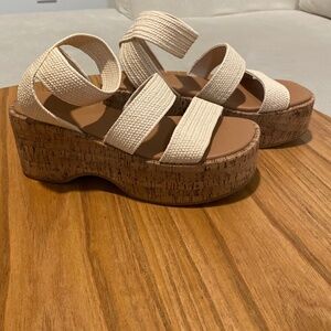 NWOT elastic chunky wedges